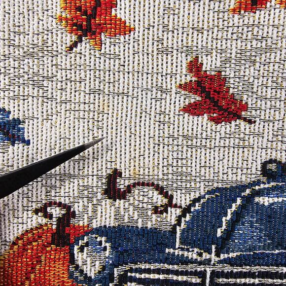 Fall Pumpkin Blue Truck Tapestry Placemats Autumn Leaves Vintage Pickup Truck - Picture 3 of 9